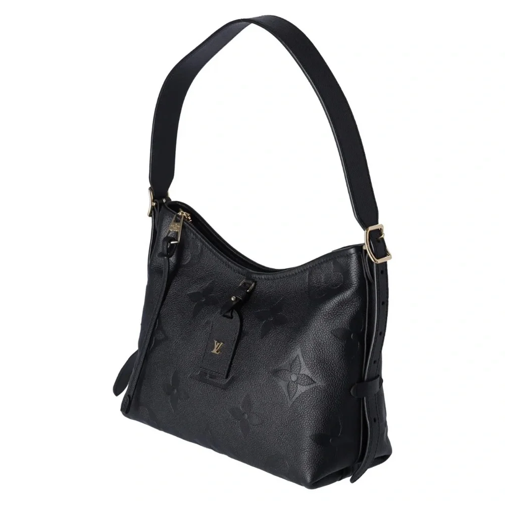 Louis Vuitton Carryall Zip NM PM Hobo M46288 Noir Monogram Empreinte + Pouch
